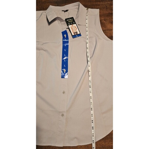 Eddie Bauer Women's Breathable Sleeveless Tech Shirt Gray Size Large NWT - Picture 10 of 10